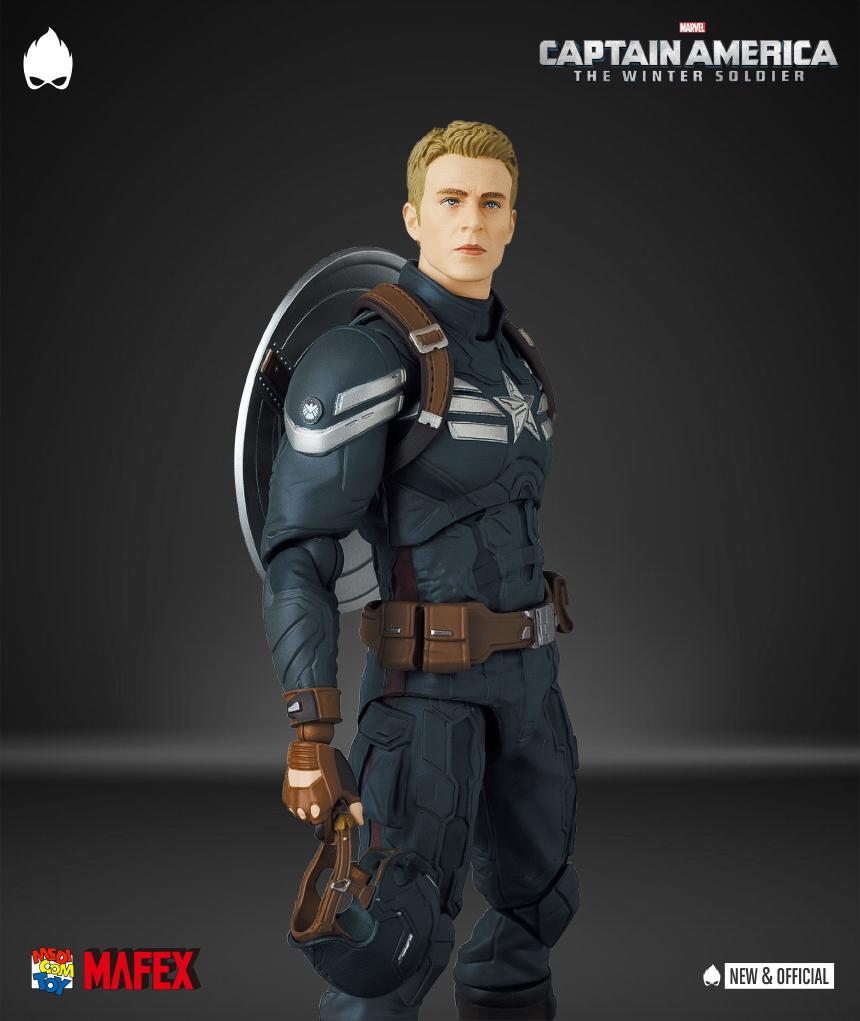Medicom MAFEX - Captain America: The Winter Soldier Action Figure 1/12  Scale Captain America (Stealth Suit)