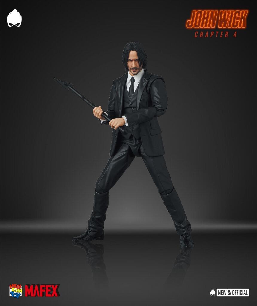 Medicom Mafex John Wick Chapter 4 Action Figure 112 Scale John Wick