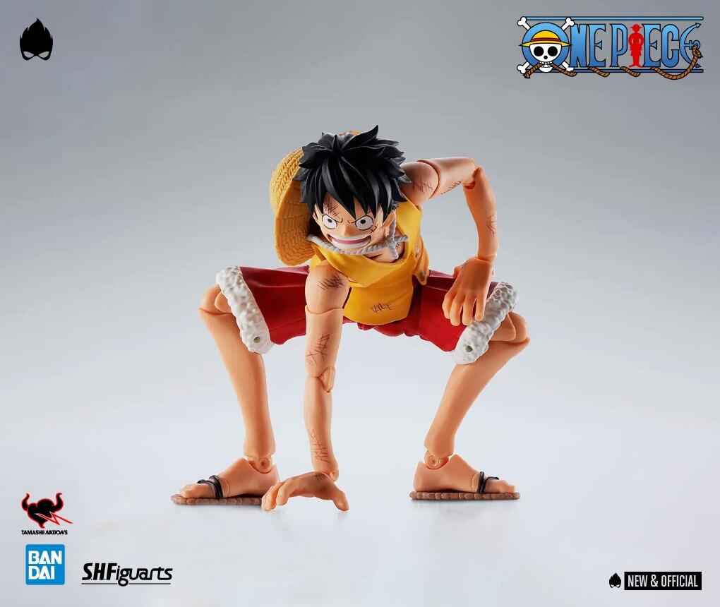 TAMASHII NATIONS – Figurine Monkey D. Luffy GEAR5 – One Piece – S.H.Figuarts Avec Accessoires Et Support