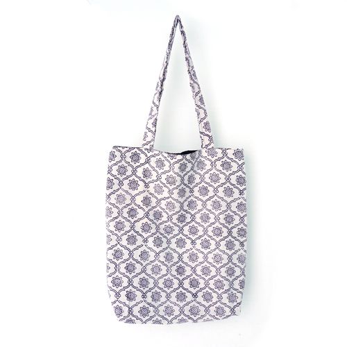 1 - TB018 - Block-Printed Tote Bag - Closed