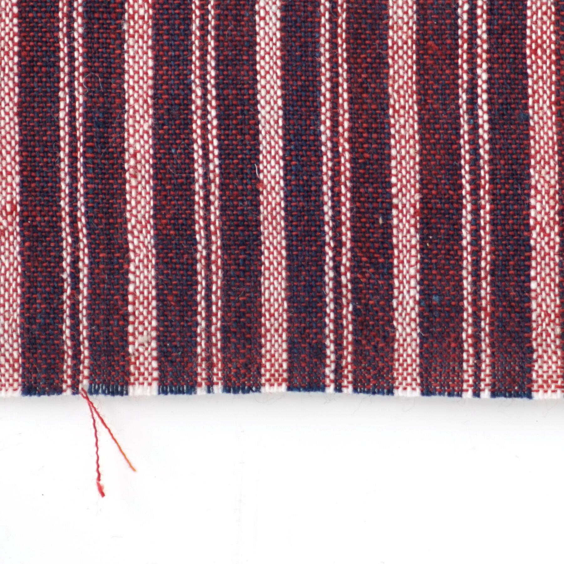 100 % Handloom Woven Cotton - Cross Colour - Pomegranate Yellow Warp, Red Alizarin Weft - Close Up