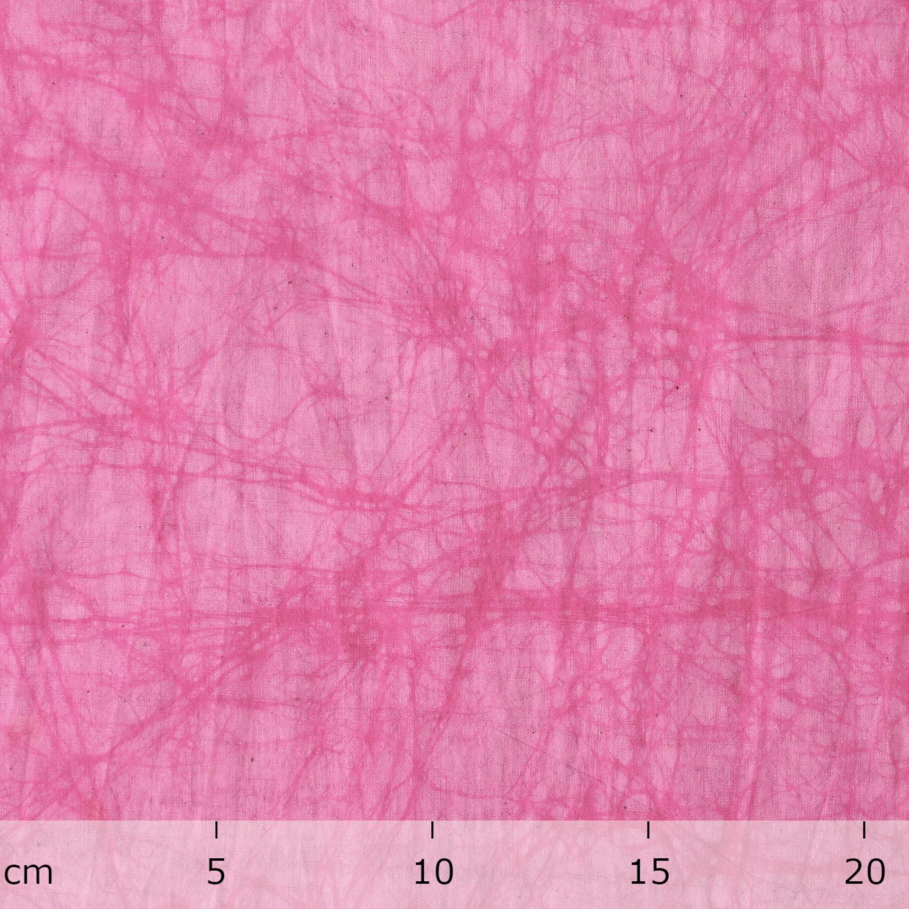 100% Block-Printed Batik Cotton Fabric From India - Batik - Pink Red Litho - Ruler