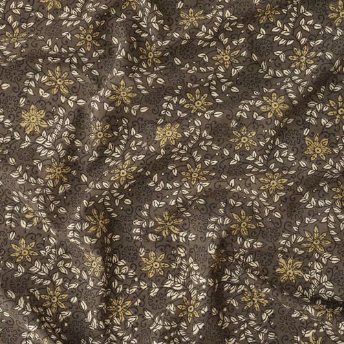 Hand Block-Printed Cotton - Desert Bloom Print - Contrast