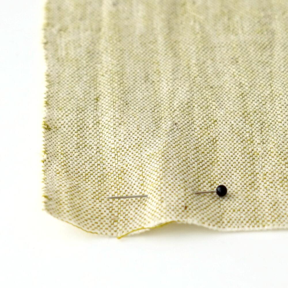 Organic Kala Cotton - Handloom Woven - Irregular Basket Weave - 2 by 1 - White & Yellow - Yarn Dye - Shot Cotton - Pin