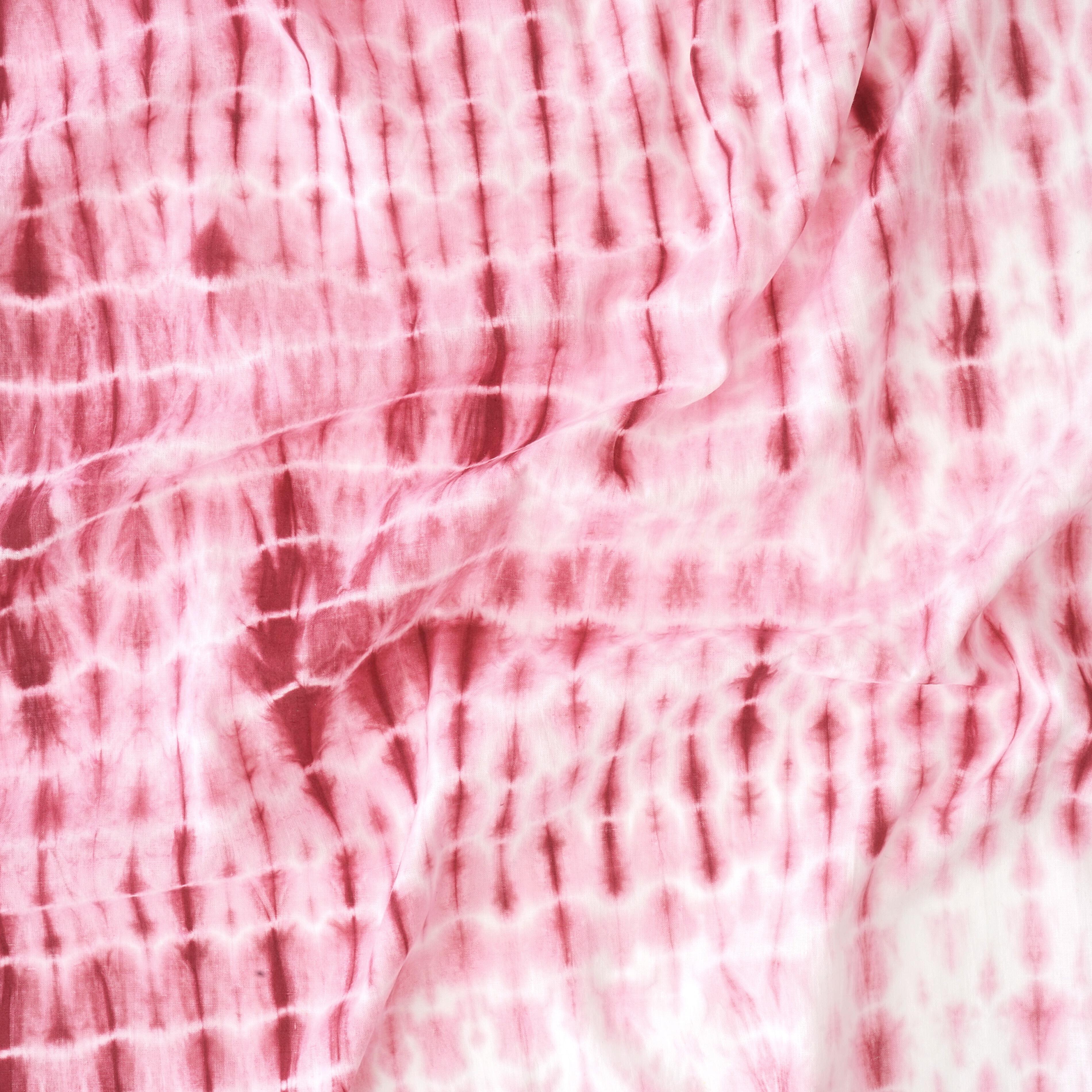 MUN04 - Tie Dye - Shibori - Cotton Cloth - Red Dye - Contrast