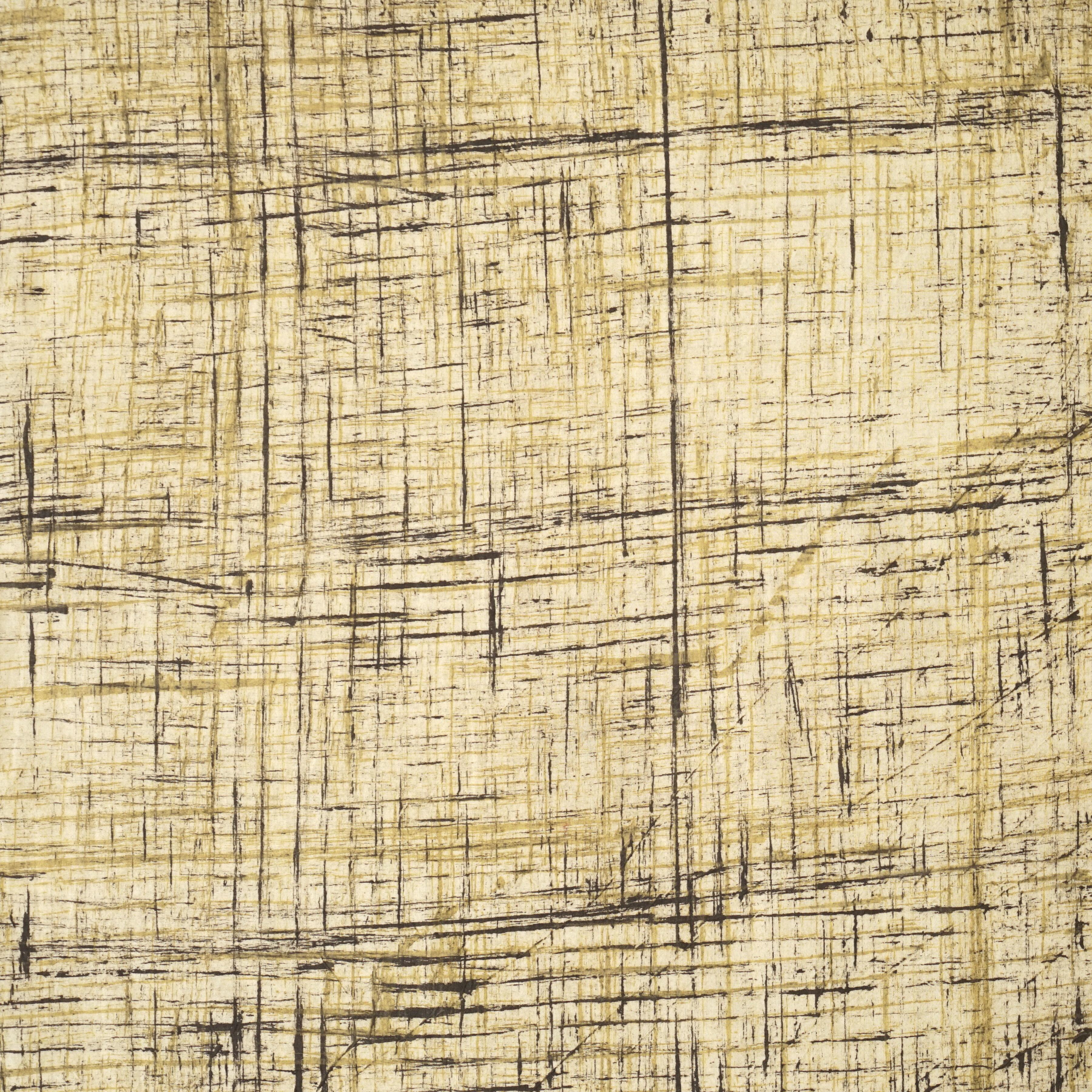 Brush Print - 100% Cotton Fabric - Hand-Brushed - Yellow - Flat