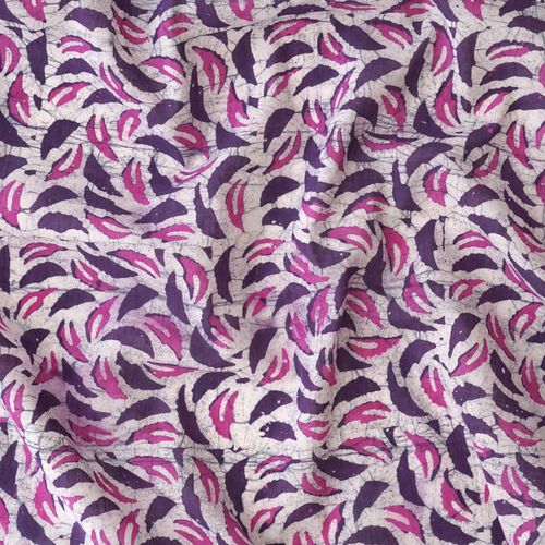 White - Cotton Kutch Hand Block Batik Print Fabric 09