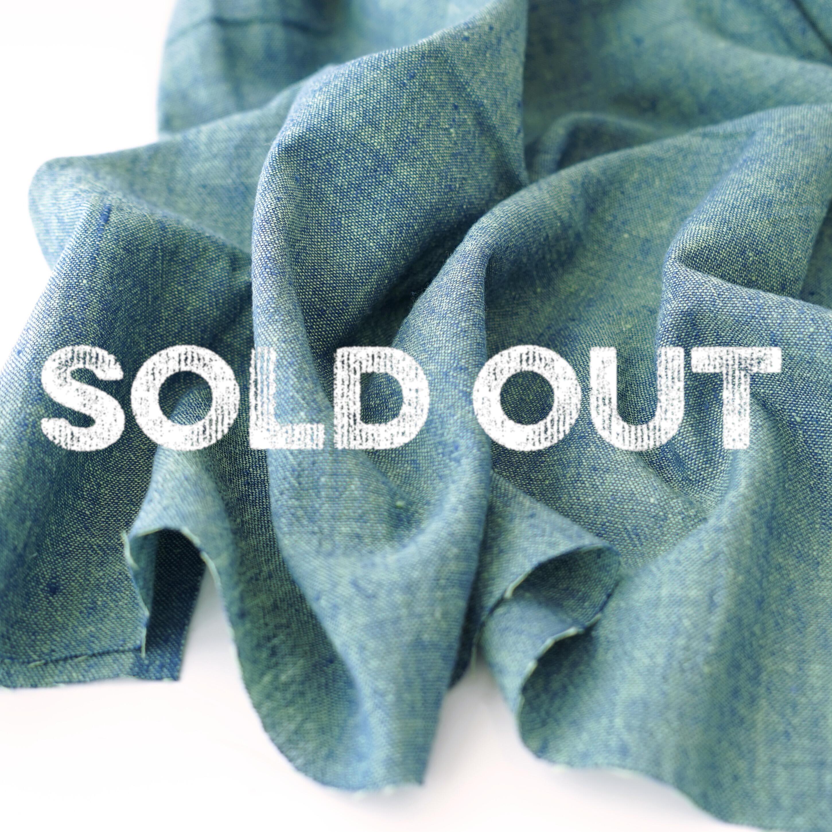 Organic Kala Cotton - Handloom Woven - Blue & Green Shot Cotton - Cross Colour - 1 by 1 - Plain Weave - Yarn Dye - SOLD OUT