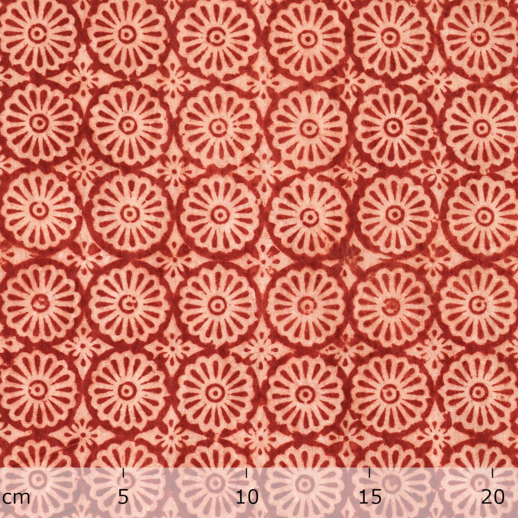 KAR02 - Block-Printed Kalamkari - 100% Cotton - Natural Dyes - Milam Bardo - Ruler