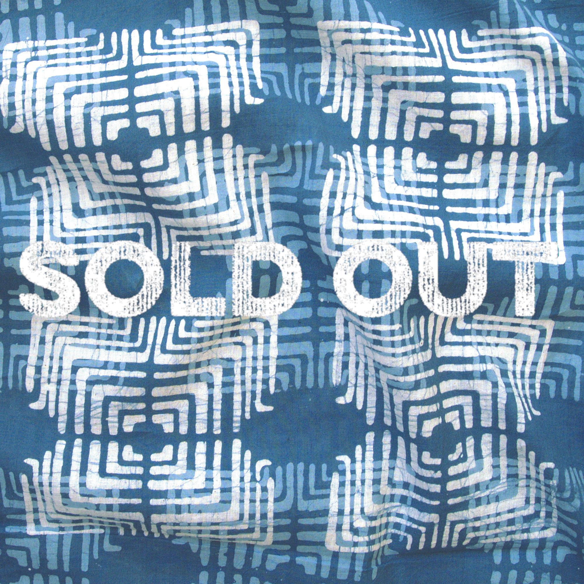 1 - SHA11 - 100% Block-Printed Batik Cotton Fabric From India - Batik - Blue Mirage - Contrast
