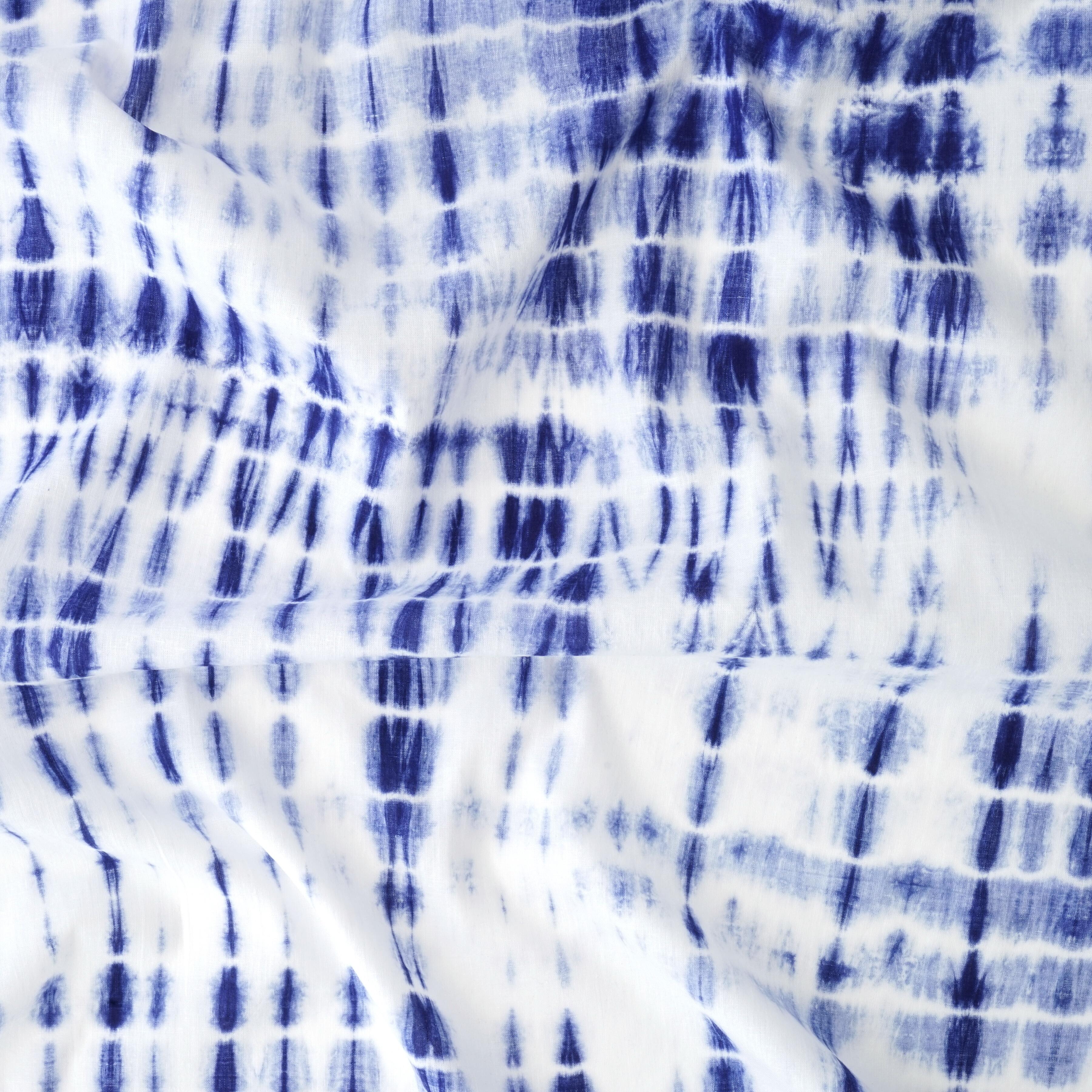 MUN01 - Tie Dye - Shibori - Cotton Cloth - Blue Dye - Contrast