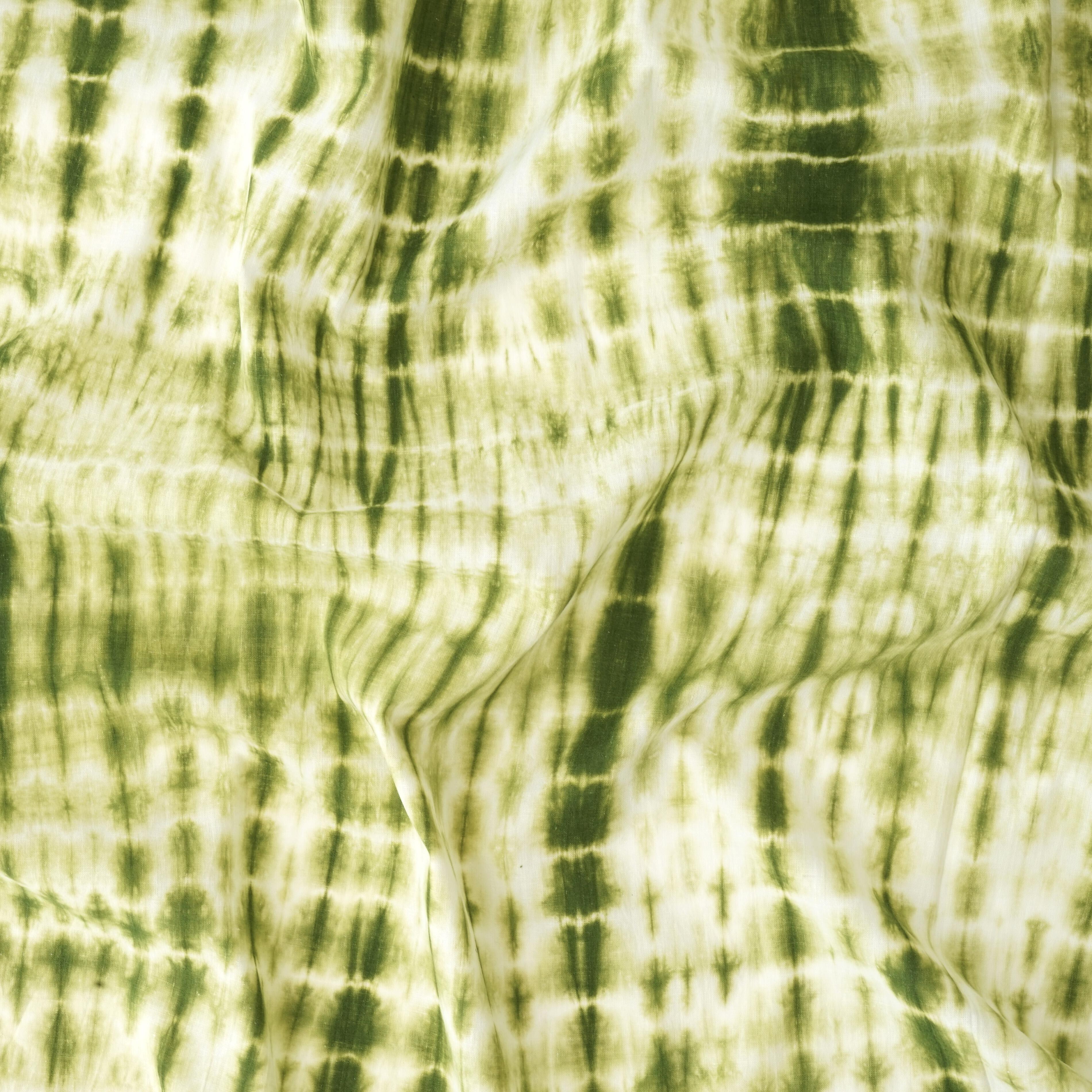 MUN02 - Tie Dye - Shibori - Cotton Cloth - Green Dye - Contrast