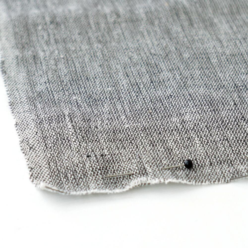 KHE02 - Organic Kala Cotton - Handloom Woven - Natural Dye - Charcoal Black - Shot Cotton - 1 By 1 - Close Up