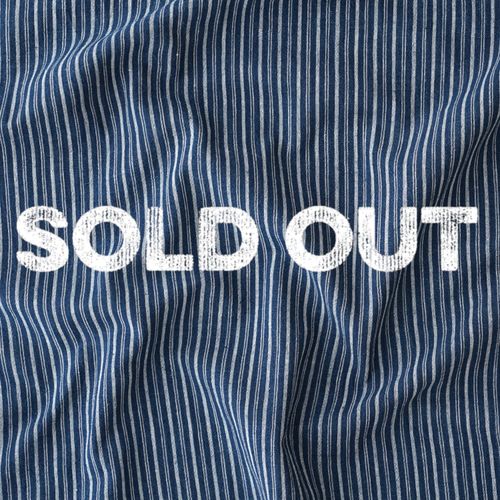 100% Handloom Woven Cotton - Double Stripes - Natural Indigo Warp & Weft, White Warp - Contrast - Sold Out
