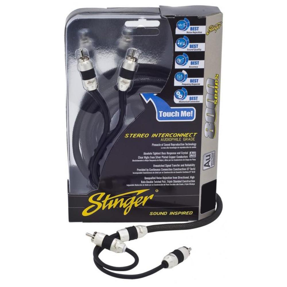 Stinger SI8217 8000 Series 2 Channel Triple Shielded RCA Interconnect Cable 5.2m