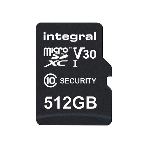 Integral Dash Cam Micro SD Card 512GB High Endurance Home Security CCTV Drones