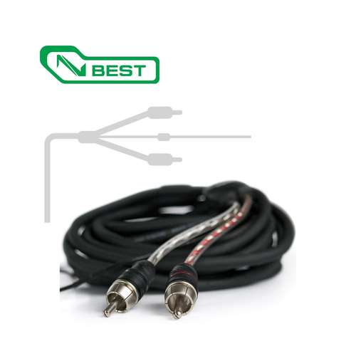Connection Best BT2 100 1.0m 3.3 ft 2 Channel Car RCA Amp Cable Lead