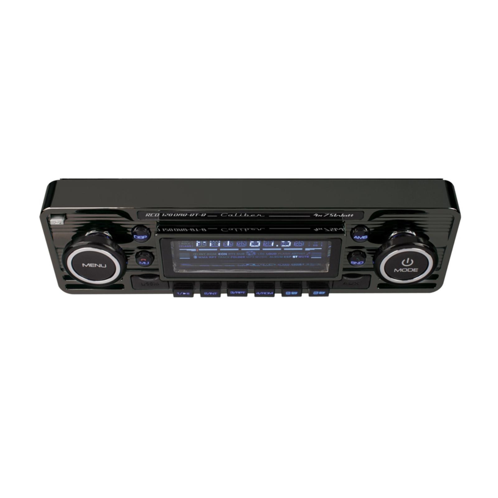 Caliber Retro CD Car Stereo Black DAB Radio Bluetooth SD USB AUX  RCD120DAB-BT/B