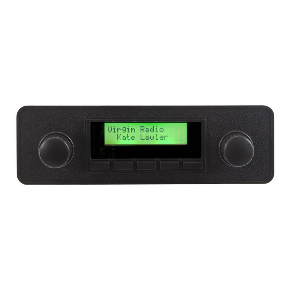 Classic Car Stereo 200 DAB Spindle Mount Radio Stereo Bluetooth Rear USB Black