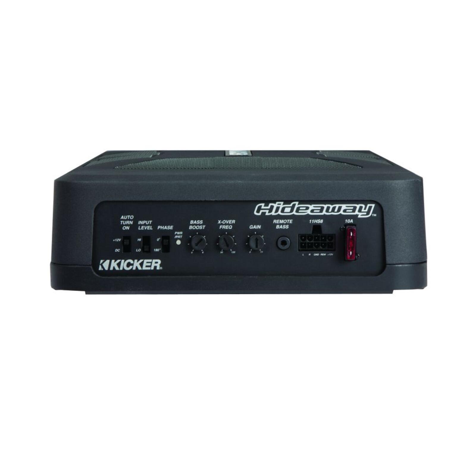 Kicker Hideaway HS8 Sub 8" Compact Powered Active Underseat Subwoofer