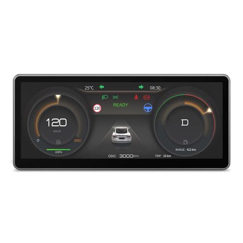 Xtrons Tesla Model 3 Y Digital Speed Instrument Panel with CarPlay Android Auto