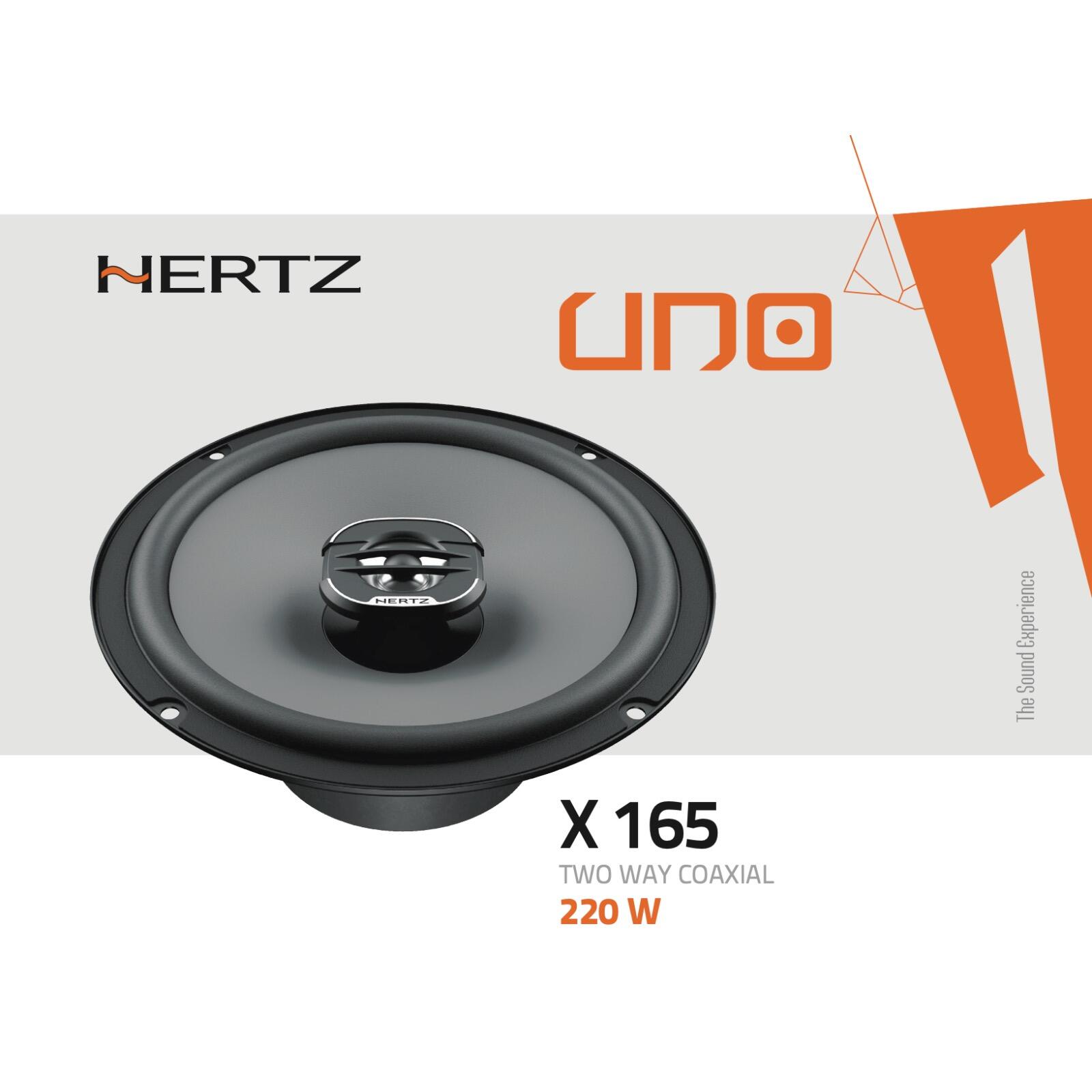 Hertz UNO X 165 6.5" 16.5cm 2 Way Car Van Door Coaxial Speakers 55w RMS Pair