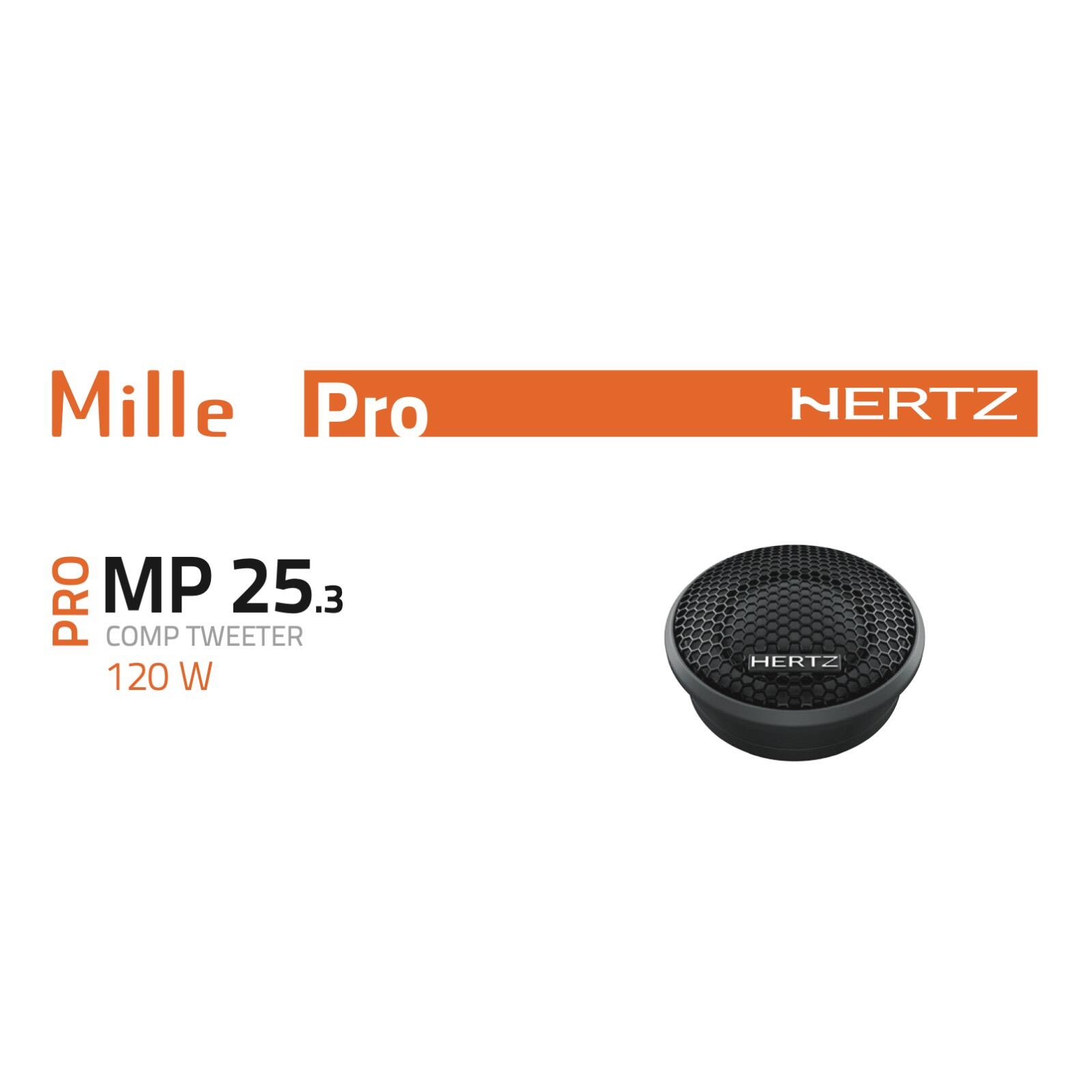 Hertz Mille Pro MP 25.3 Car Audio Tetolon Dome 25mm Tweeters 120w Peak Pair