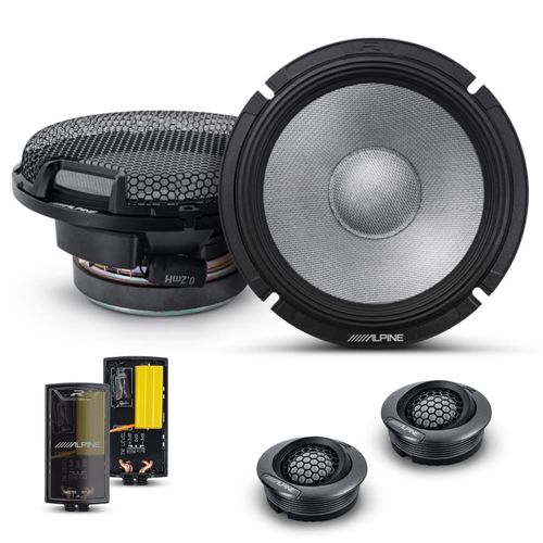 Alpine R2-S65C Speakers 6.5 Inch 16.5cm 2022 R Series 2 Way Component 120w RMS