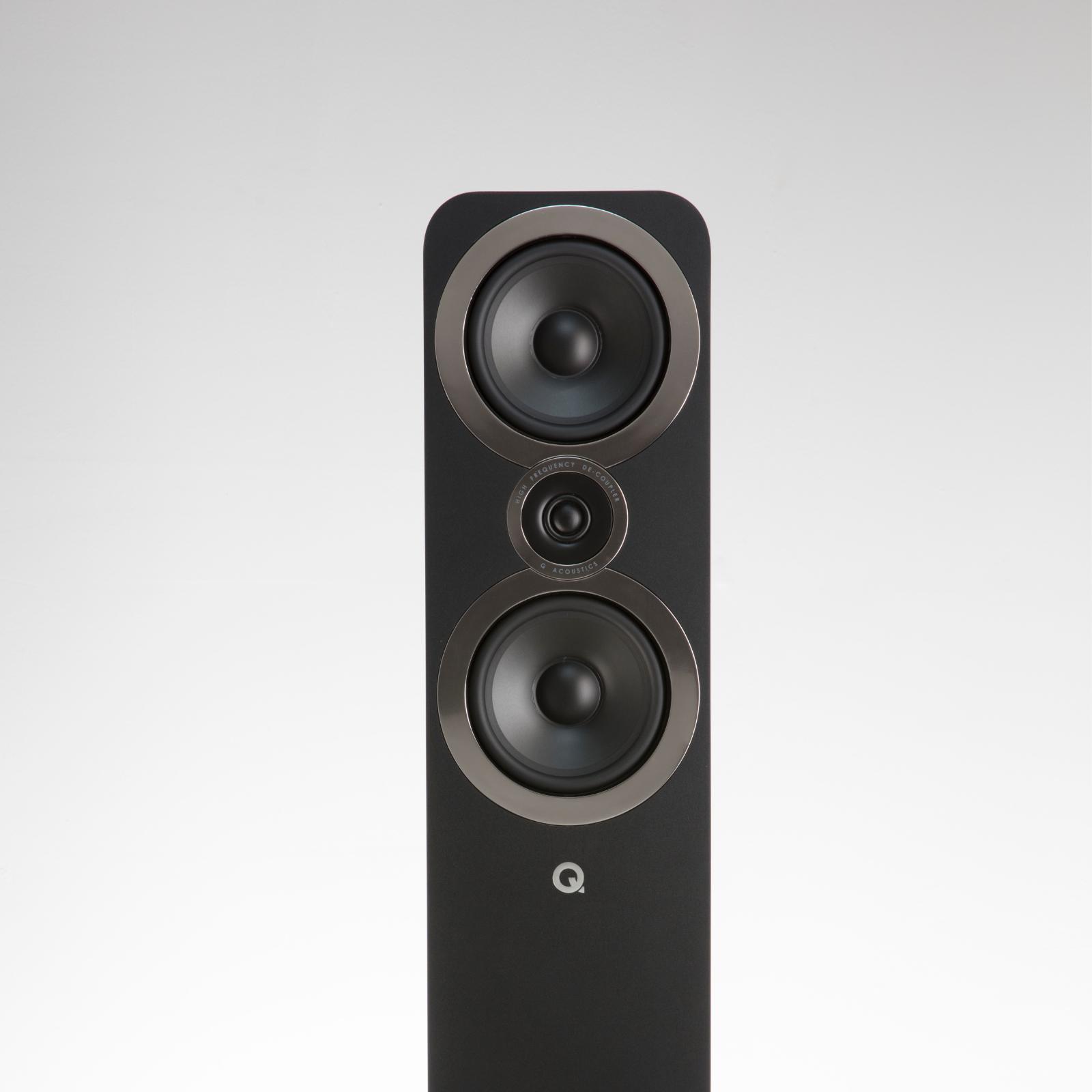 Q Acoustics 3050i Floorstanding Speakers HIFI Home Cinema Carbon