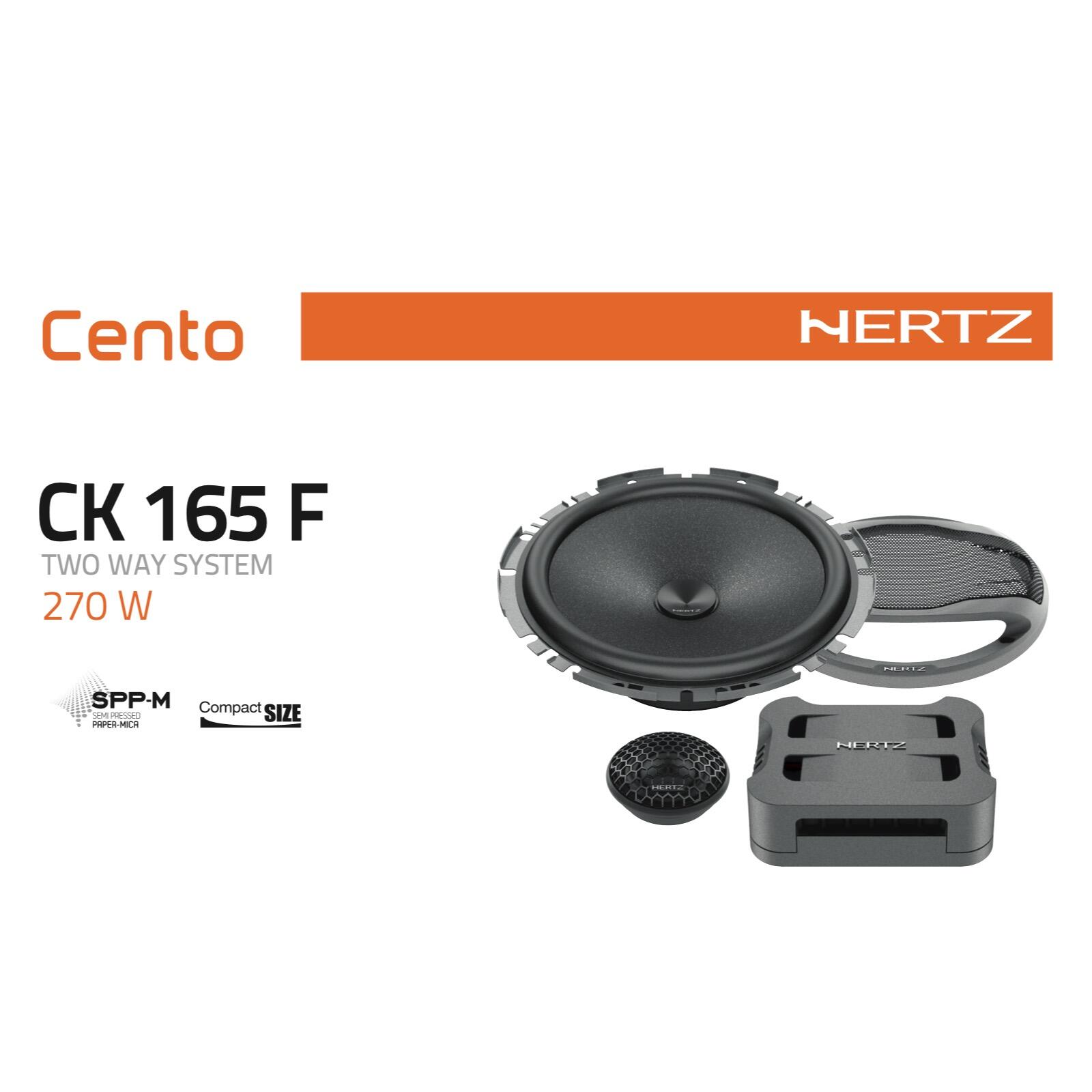 Hertz Cento CK 165 F 6.5" 17cm 2 Way Slim Door Component Speakers 90w RMS Pair