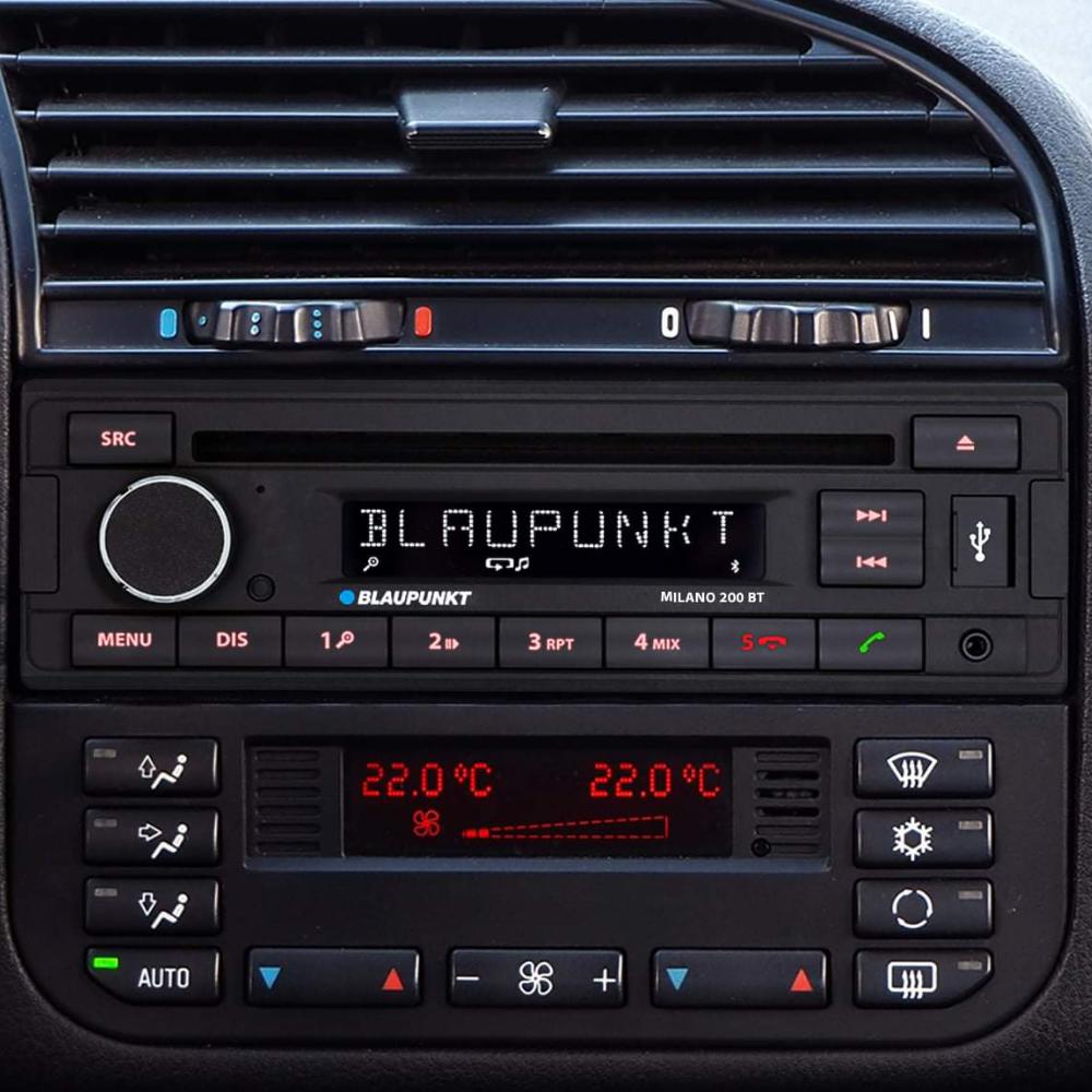 Autoradio mit Bluetooth, CD-Player, DAB+ und FM-Radio - USB - 1 DIN - Retro  Black Chrome Design (RCD120DAB-BT-B) | Caliber