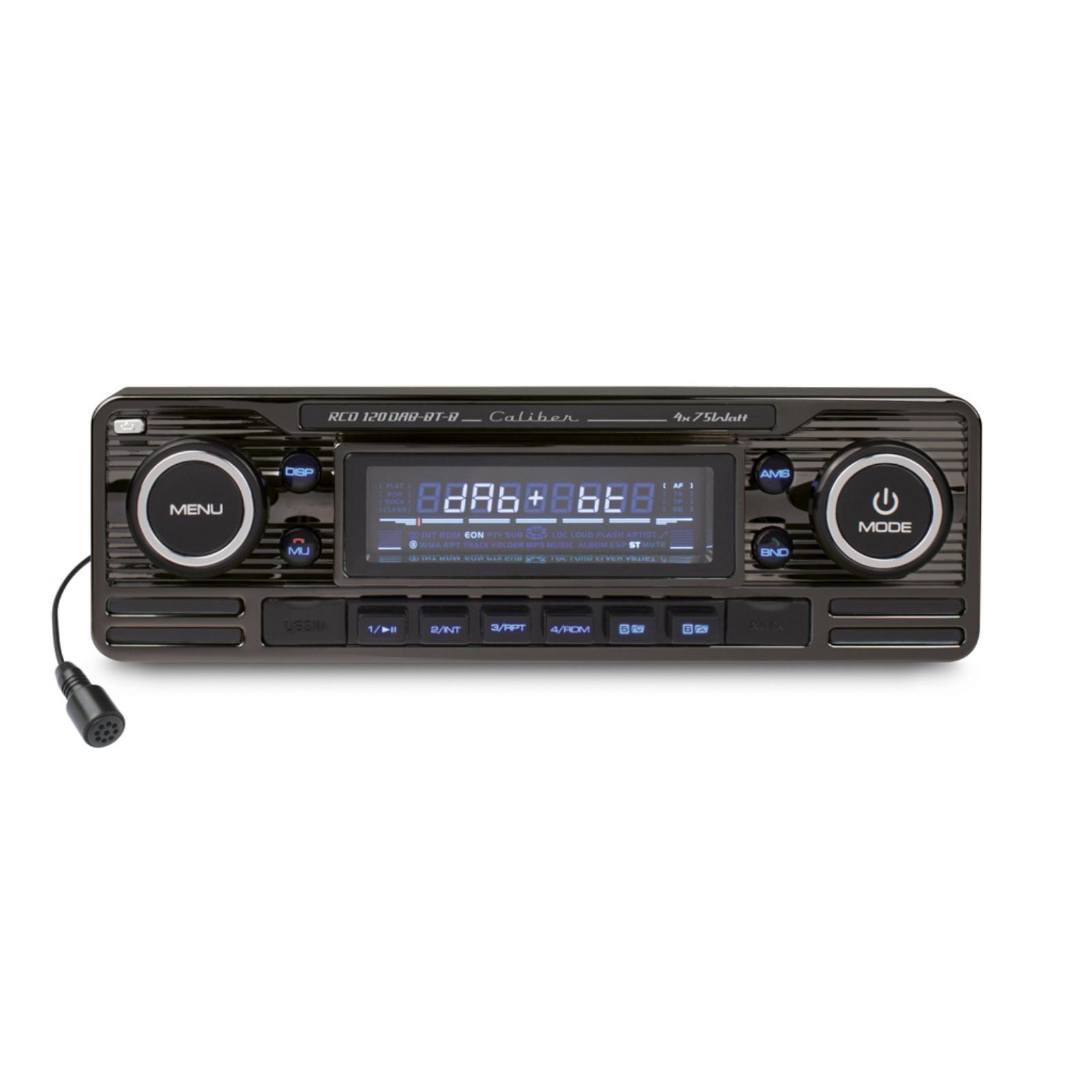 Caliber Retro CD Car Stereo, Black DAB Radio Bluetooth SD USB AUX