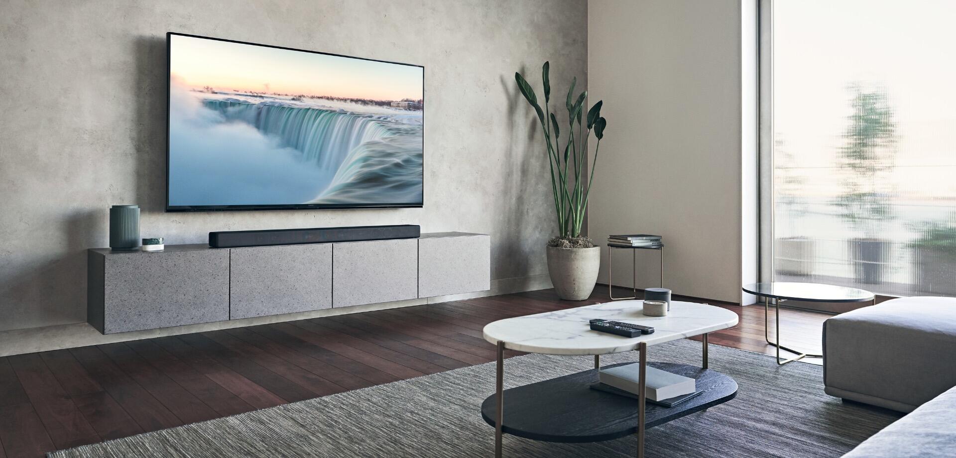 <h3>Films, TV and gaming at their best</h3><h4>Sony soundbars and home theatre solutions.</h4>