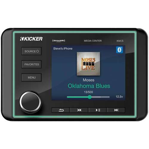 Kicker KMC5 Marine Digital Media Receiver Bluetooth USB Radio Source Unit