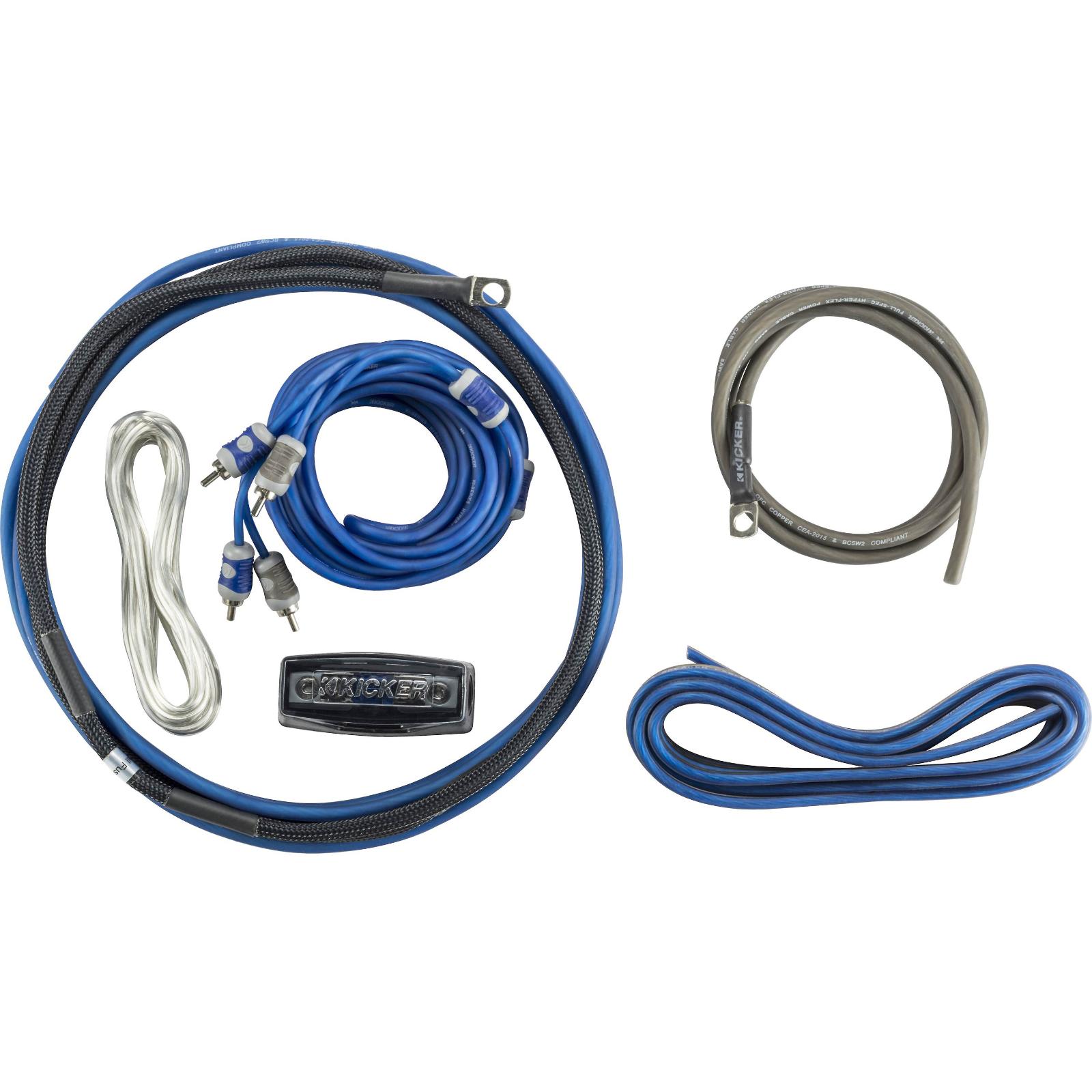 Kicker Amplifier Wiring Kit OFC Oxygen Free Copper 8 AWG C Series Car Amp 46CK8
