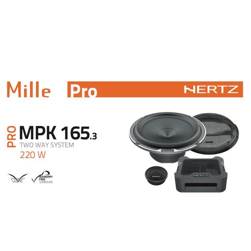 Hertz Mille Pro MPK 165.3 6.5" 16.5cm Car 2 Way Component Speaker 110w RMS Pair