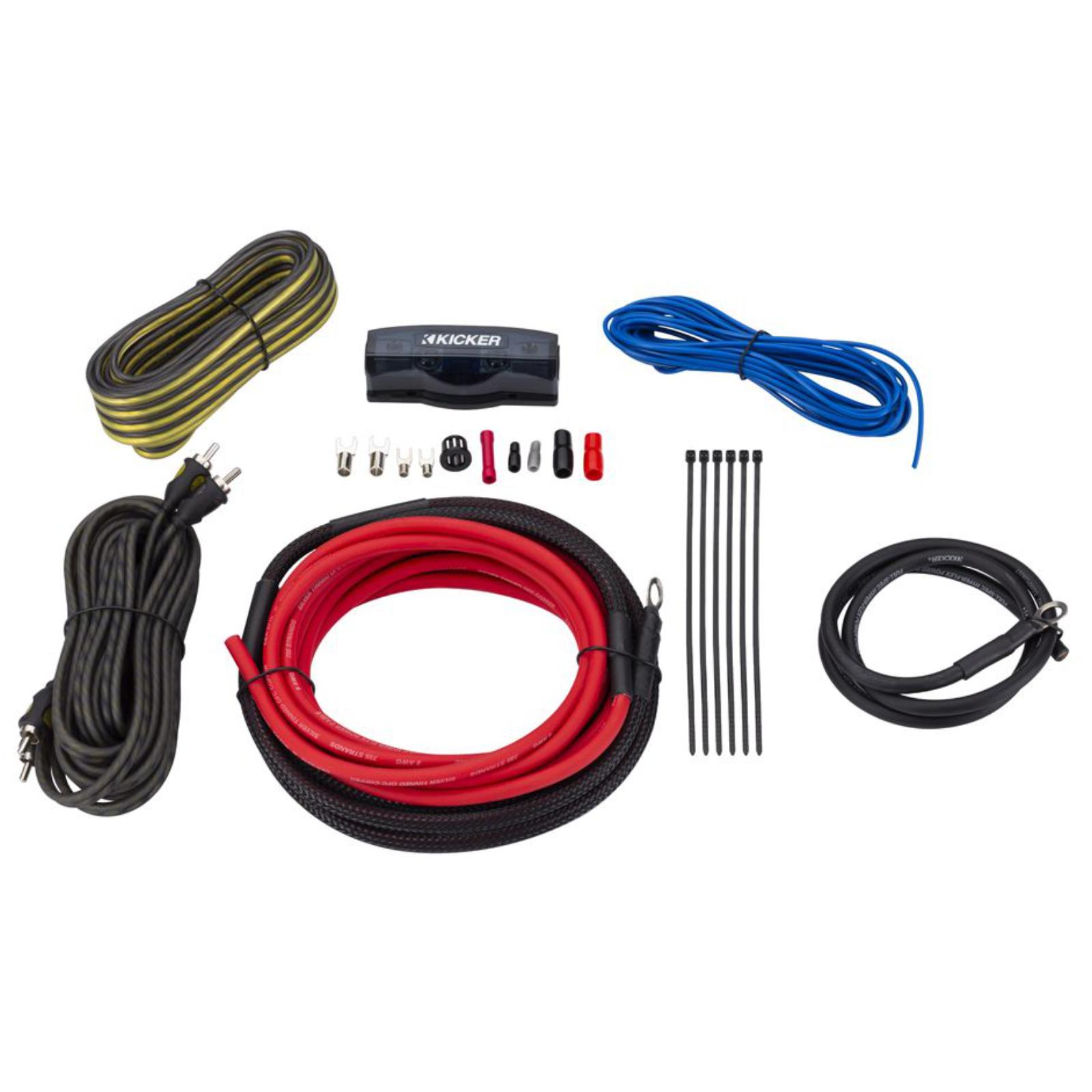 Kicker Amplifier Wiring Kit OFC Oxygen Free Copper 8 AWG V Series Car Amp 47VK8