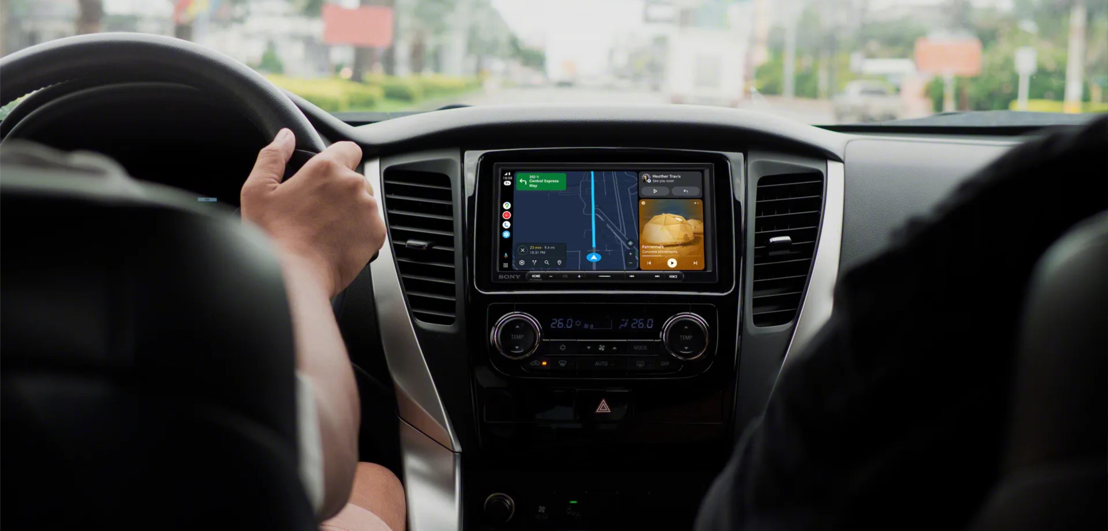 <h3>Latest Sony Multimedia Car Stereos</h3><h4>Enjoy Apple CarPlay or Android Auto at your finger tips</h4>
