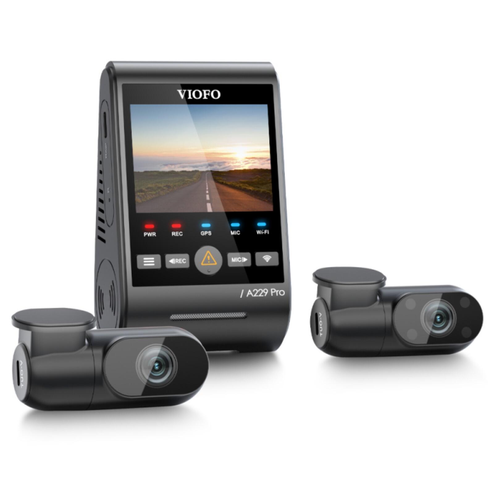 VIOFO T130 2 Channel Dash Cam, Front Inside/Cabin 1440P+1080P Dual Channel  Car Dash Camera, Built-in WiFi GPS, IR Night Vision, Supercapacitor