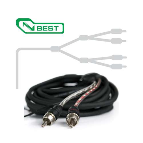 Connection Best BT4 250 2.5m 8.2 ft 4 Channel Car RCA Amp Cable Lead