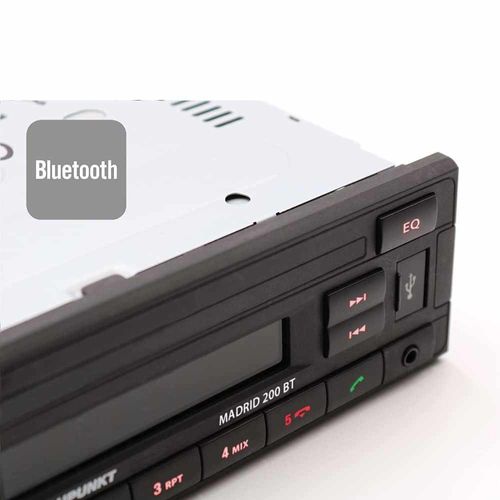 Blaupunkt Madrid 200 BT Car Stereo Radio Bluetooth USB Mechless Retro OEM Look