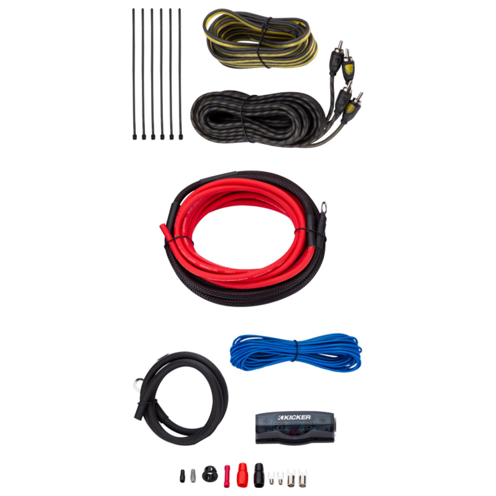 Kicker Amplifier Wiring Kit OFC Oxygen Free Copper 8 AWG V Series Car Amp 47VK8