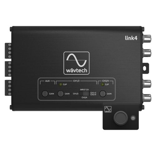 Wavtech Link4 4 Channel LOC Line Output Converter Aux In Signal Summing & Remote
