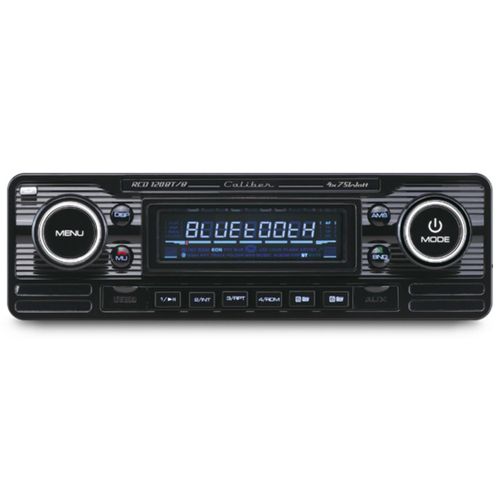 Caliber Retro CD Car Stereo Black FM Radio Bluetooth SD USB AUX In RCD120BT/B