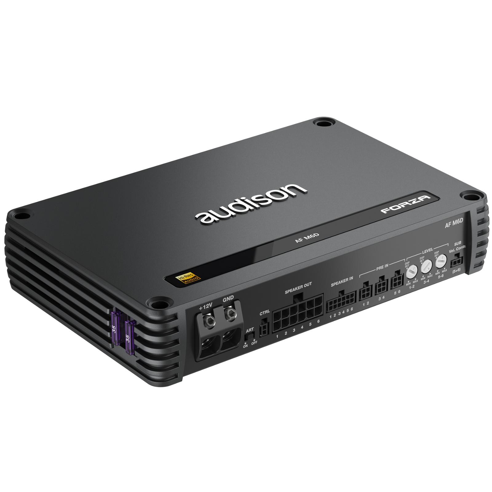 Audison Forza AF M6D Amplifier 6 Channel Bridgeable Class D Amp 1320w RMS