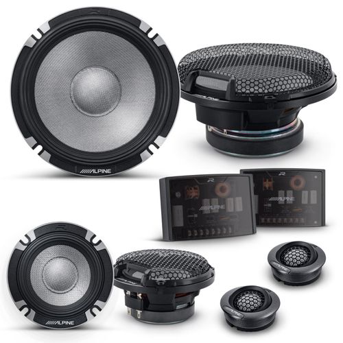 Alpine R2-S653 Speakers 6.5 Inch 16.5cm 2022 R Series Pro 3 Way Component 100w