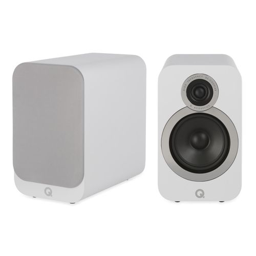 Q Acoustics 3020i Compact Bookshelf or Stand Mount Speakers Arctic White Pair