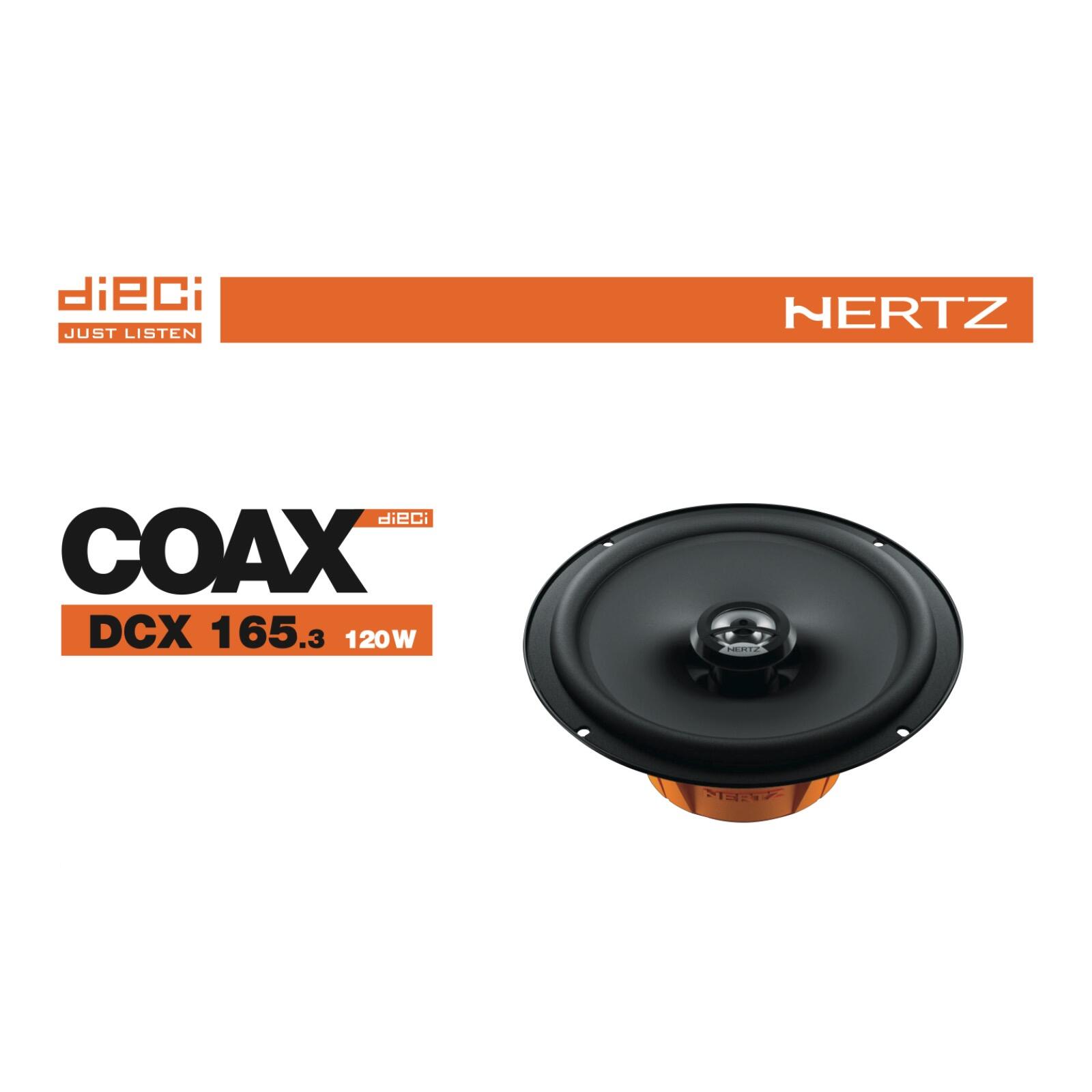 Hertz Dieci DCX 165.3 6.5" 16.5cm 2 Way Car Door Coaxial Speakers 60w RMS Pair