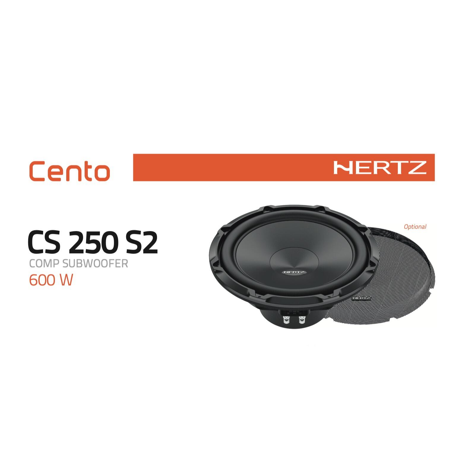 Hertz Cento CS 250 S2 Sub 10 Inch 25cm 250mm Car Subwoofer 2ohm 300w RMS