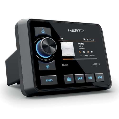 Hertz HMR 20 Marine Digital Media Receiver Bluetooth USB Radio Source Unit 4x50w
